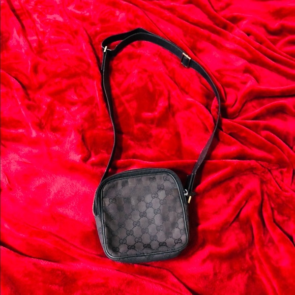 Gucci Bags Authentic Gucci Mini Sling Bag Black Canvas Poshmark